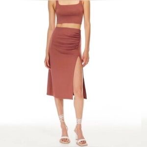 Aritzia Wilfred Vespa Brown Skirt M